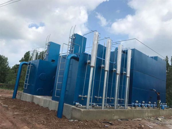 印染厂污水处理设备安装现场