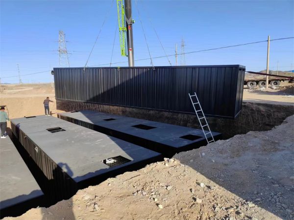 山东省某医院地埋式污水处理现场